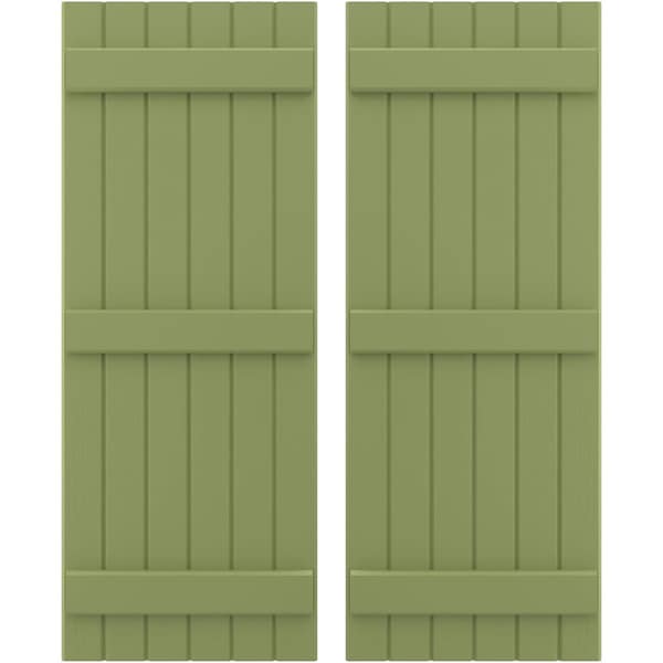 Ekena Millwork Americraft 6-Board, 3 Batten Exterior Real Wood Joined Board-n-Batten Shutters, ARW401BB621X77MGH, PR ARW401BB621X77MGH - main